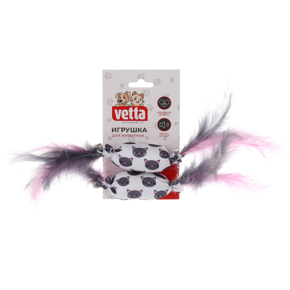 VETTA Игрушка для домашних животных, ПЭ, перья, 5,5х2,5 см - #6