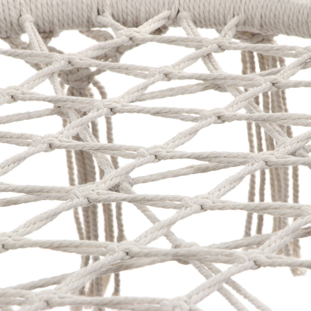 Кресло подвесное плетеное круглое тм INBLOOM, d=60/80см, хлопок, сталь - #6