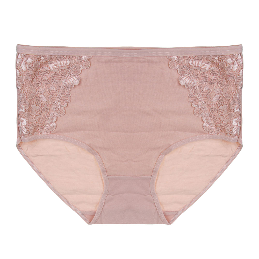 GALANTE Трусы женские макси с декором, р.50, 95%хлопок, 5%спандекс, бежевый, НБ25-14 - #1