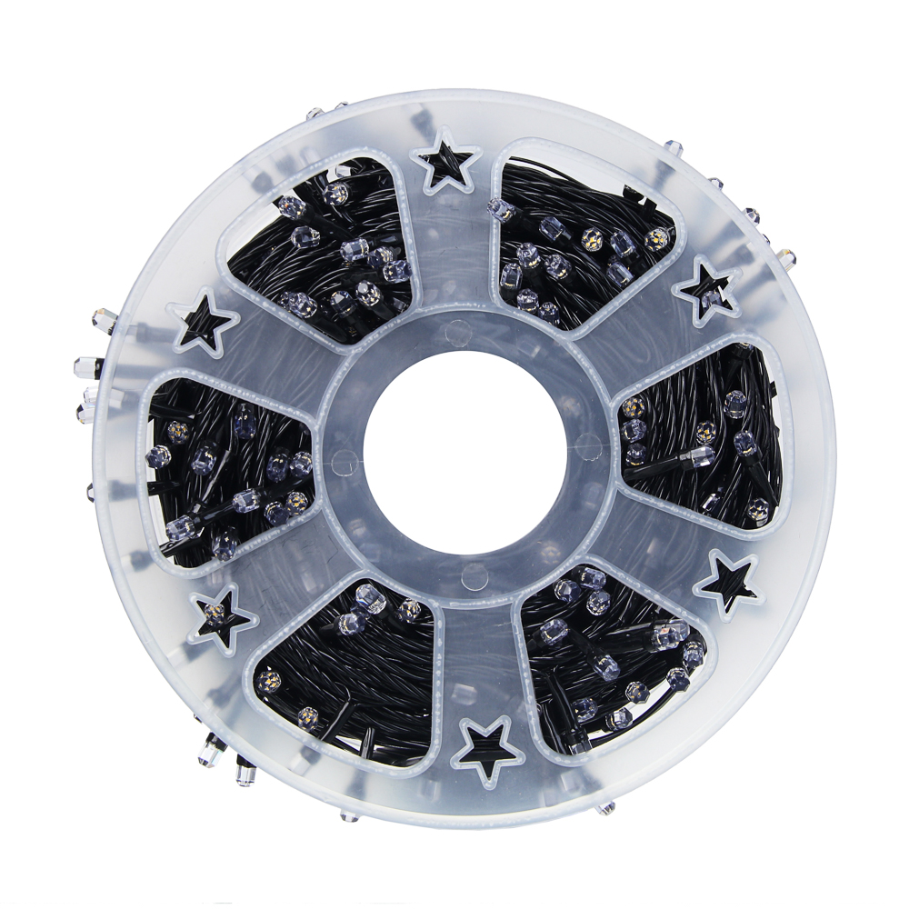 СНОУ БУМ Гирлянда эл. вьюн 30м, 300LED, шампань, 8 режимов, ПВХ черный, 220В - #2