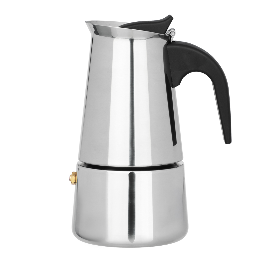 VETTA Кофеварка гейзерная, 4 чашки, нержавеющая сталь, нейлоновая ручка - #1