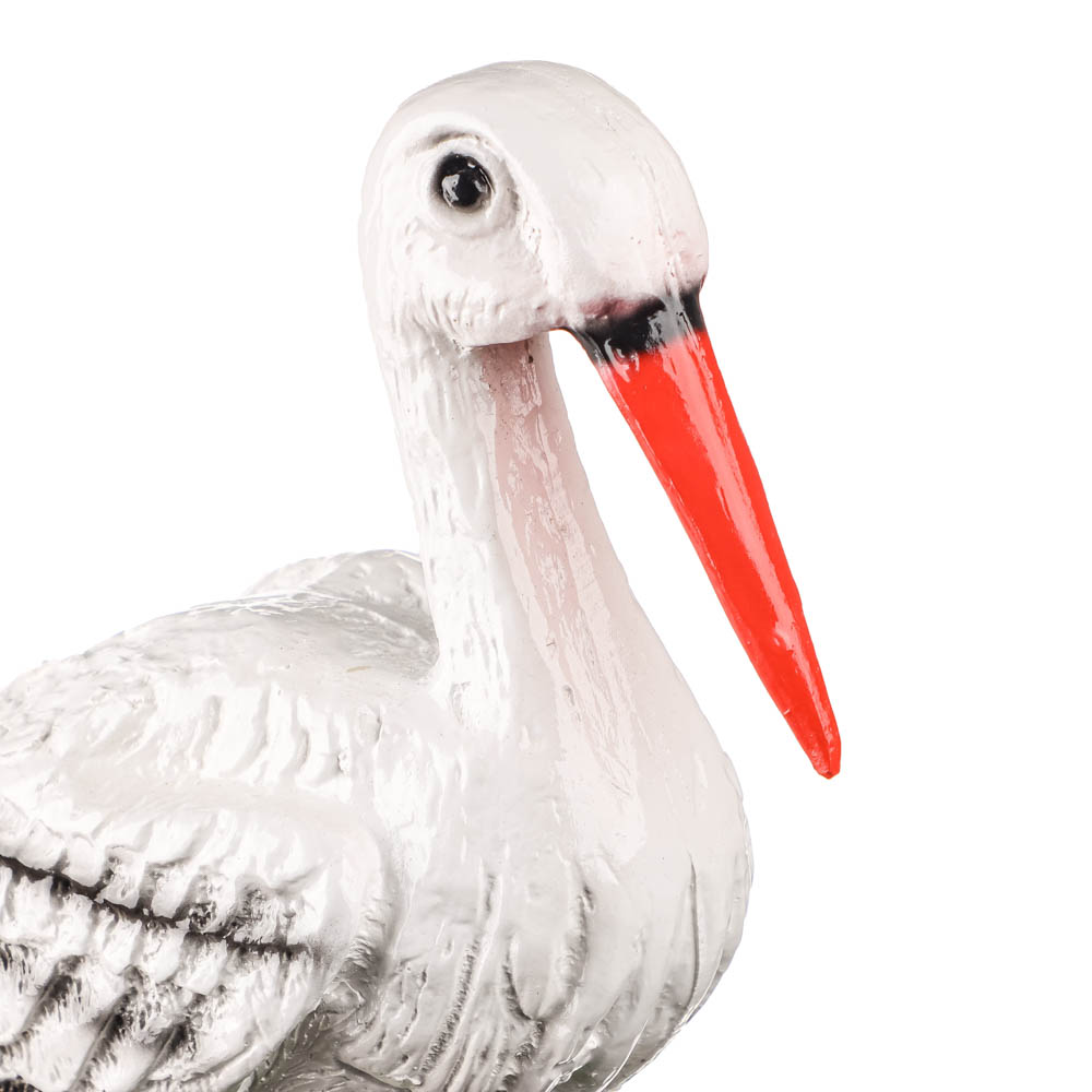 Фигура садовая Аист малый 39x30см, гипс - #4