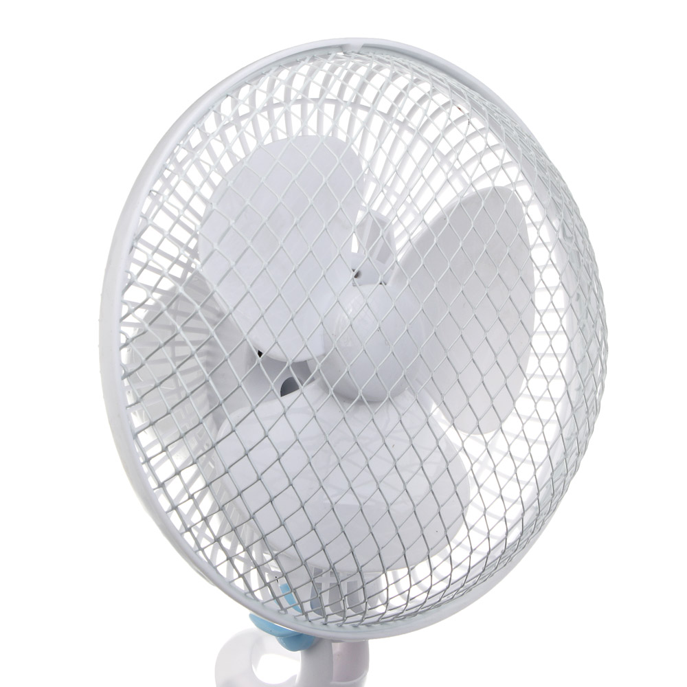 Вентилятор настольный на прищепке тм LEBEN 20Вт, диаметр 23см, 220в, белый - #4