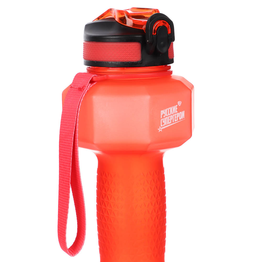 Бутылка спортивная в форме гантели, тм BY Русские Супергерои, 1000мл, 27х10см, пластик PETG, 3 цвета - #4