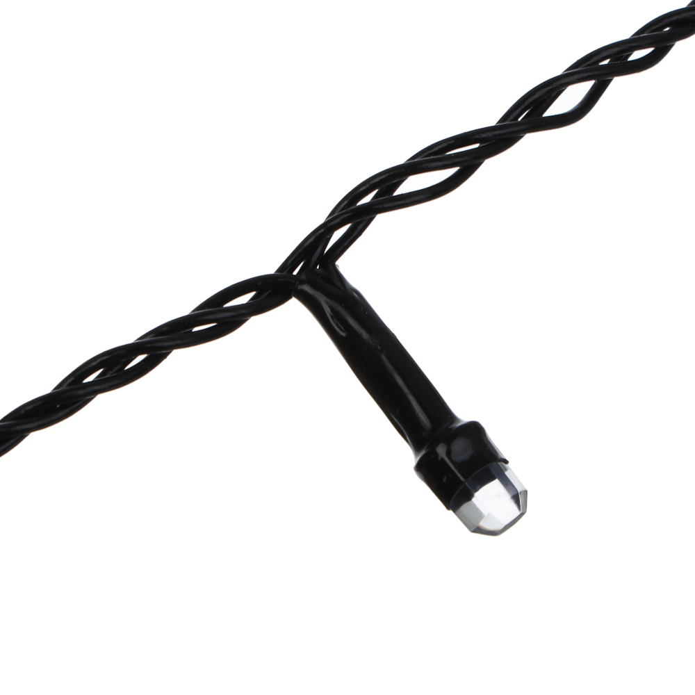 СНОУ БУМ Гирлянда эл. вьюн 10м, 100LED, шампань, 8 режимов, ПВХ черный, 220В - #3