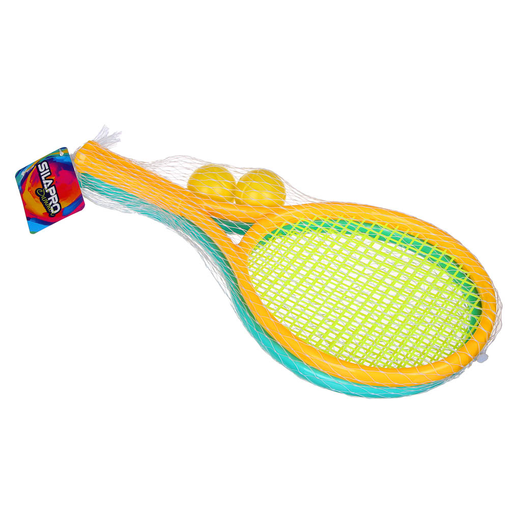 Набор для бадминтона детский в сетке (ракетка 2шт, мяч 2шт.), пластик, полиэстер SILAPRO - #3