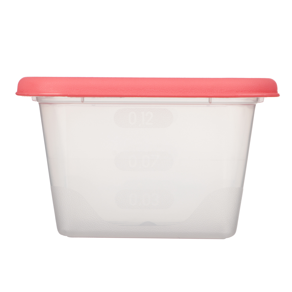 Набор контейнеров пищевых квадратных, 3шт, 0,15л, пластик, 3 цвета - #4