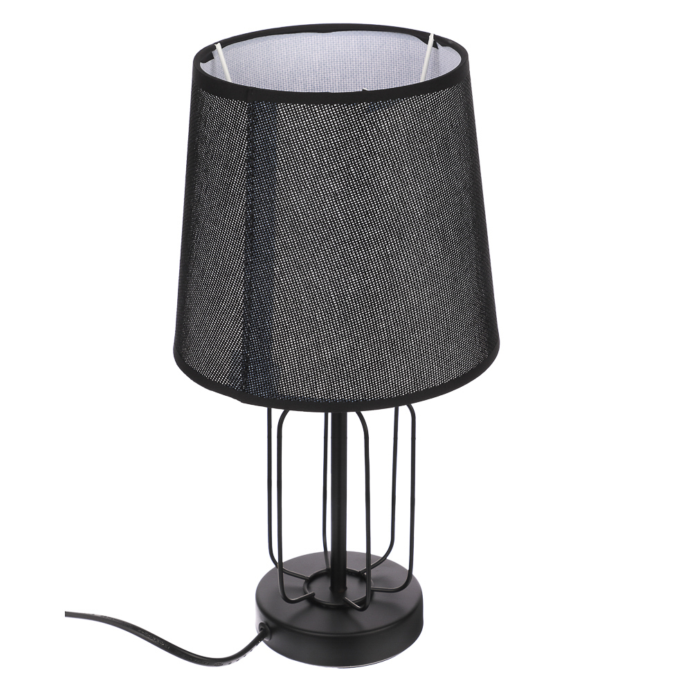 BY Светильник переносной настольный Орлеан, 35 см, Е14, 40Вт, 230В, металл, текстиль, черный - #7