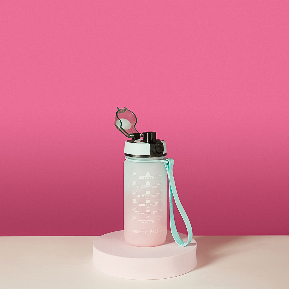 SILAPRO MAX Бутылка спортивная с замком, LOTUS-EGGSHELL BLUE, 550мл, РС - #15