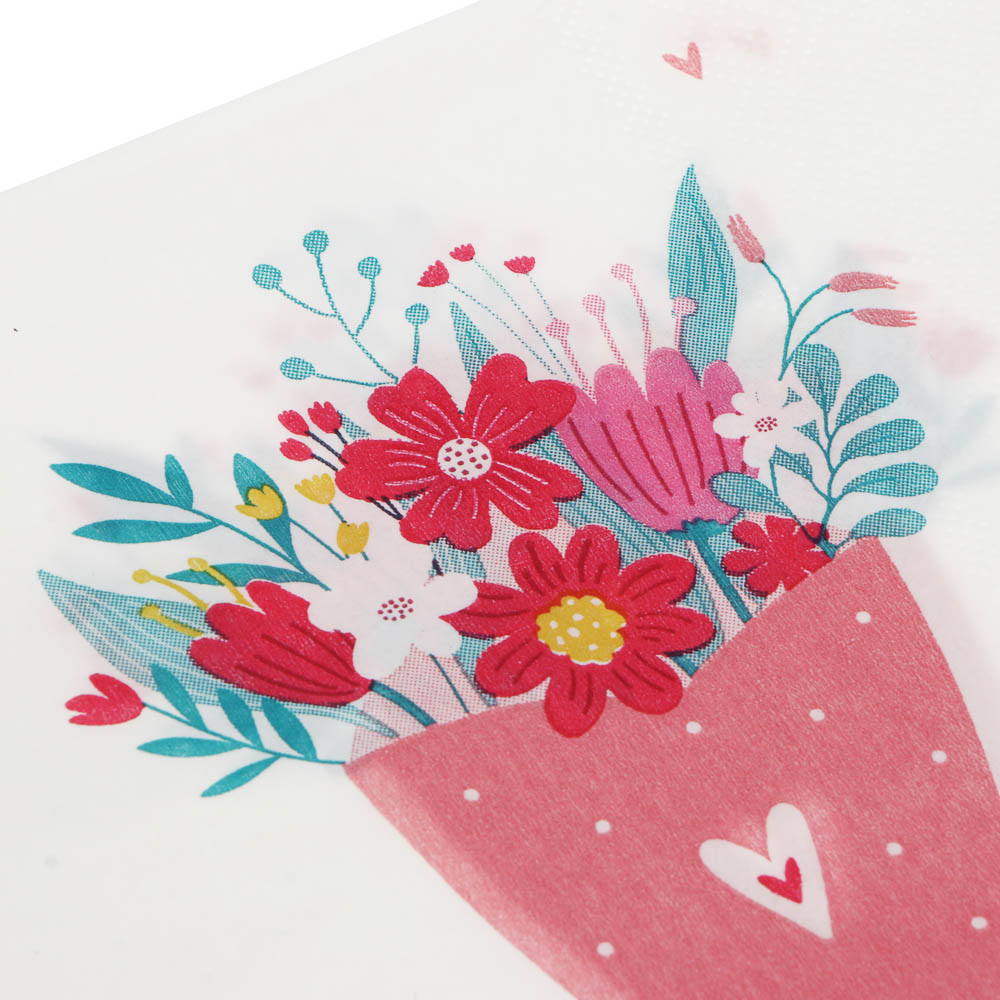 Набор салфеток бумажных "Букет", 33x33 см, 12 шт - #3