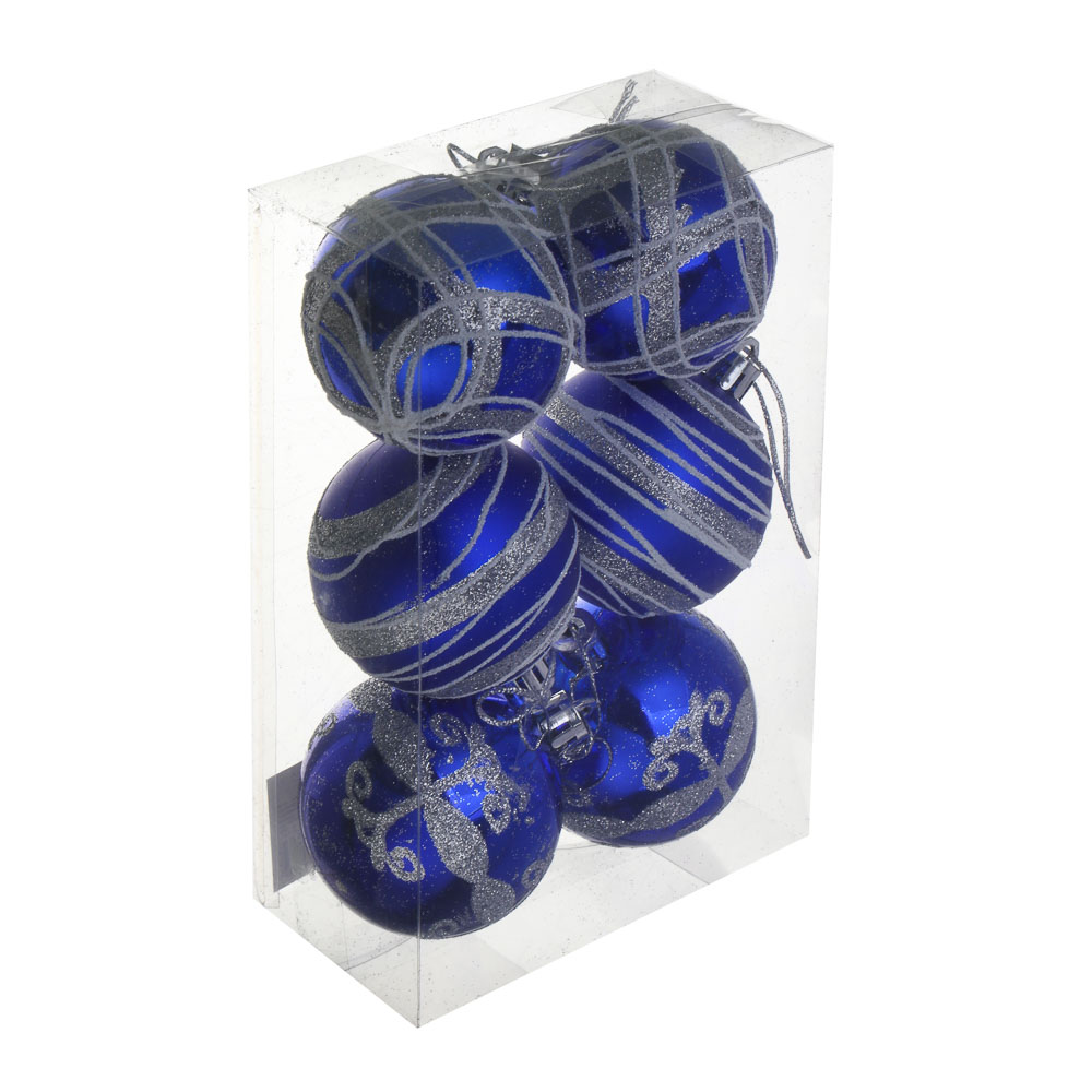 СНОУ БУМ Набор шаров 6 см, 6 шт, синий, 26-135 - #3