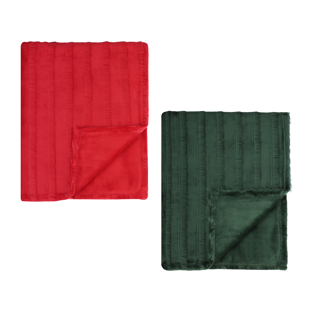 PROVANCE Щелкунчик Плед с бахромой, 180х200см, 100% полиэстер, 2 дизайна - #2