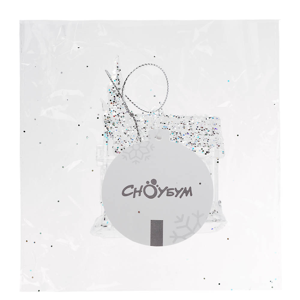 СНОУ БУМ Подвеска декоративная "Дом" 7.5x6x10 см, акрил, глиттер - #6