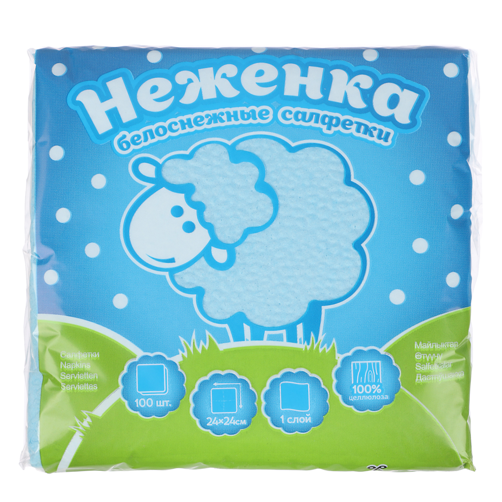 Салфетки бумажные однослойные 100 шт, п/у,2 вида - #3