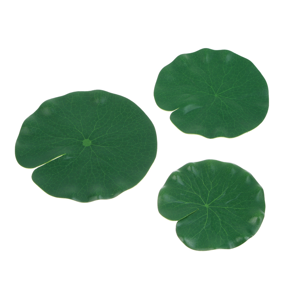 Листья Лотоса для пруда тм INBLOOM, набор 3шт (11, 13, 15 см), ПВХ - #2
