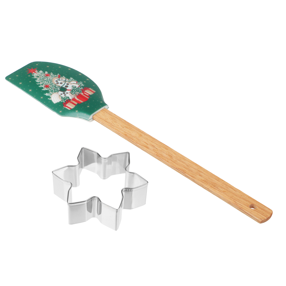 Новогодняя коллекция Щелкунчик Набор 2 пр., лопатка силиконовая, форма для печенья, 2 дизайна - #1