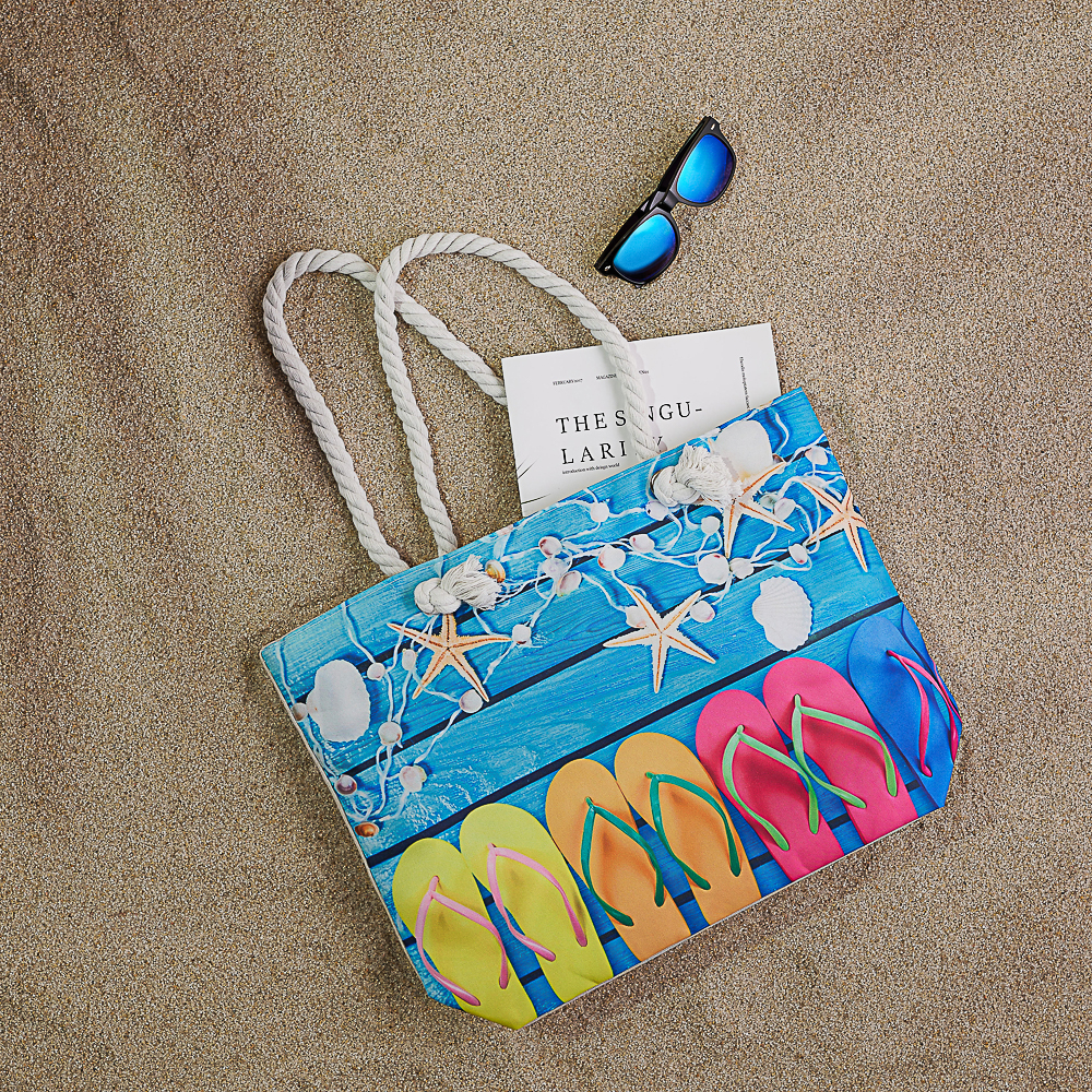 ЮL Сумка пляжная 50x35x15 см, 100% полиэстер, 3 дизайна - #12