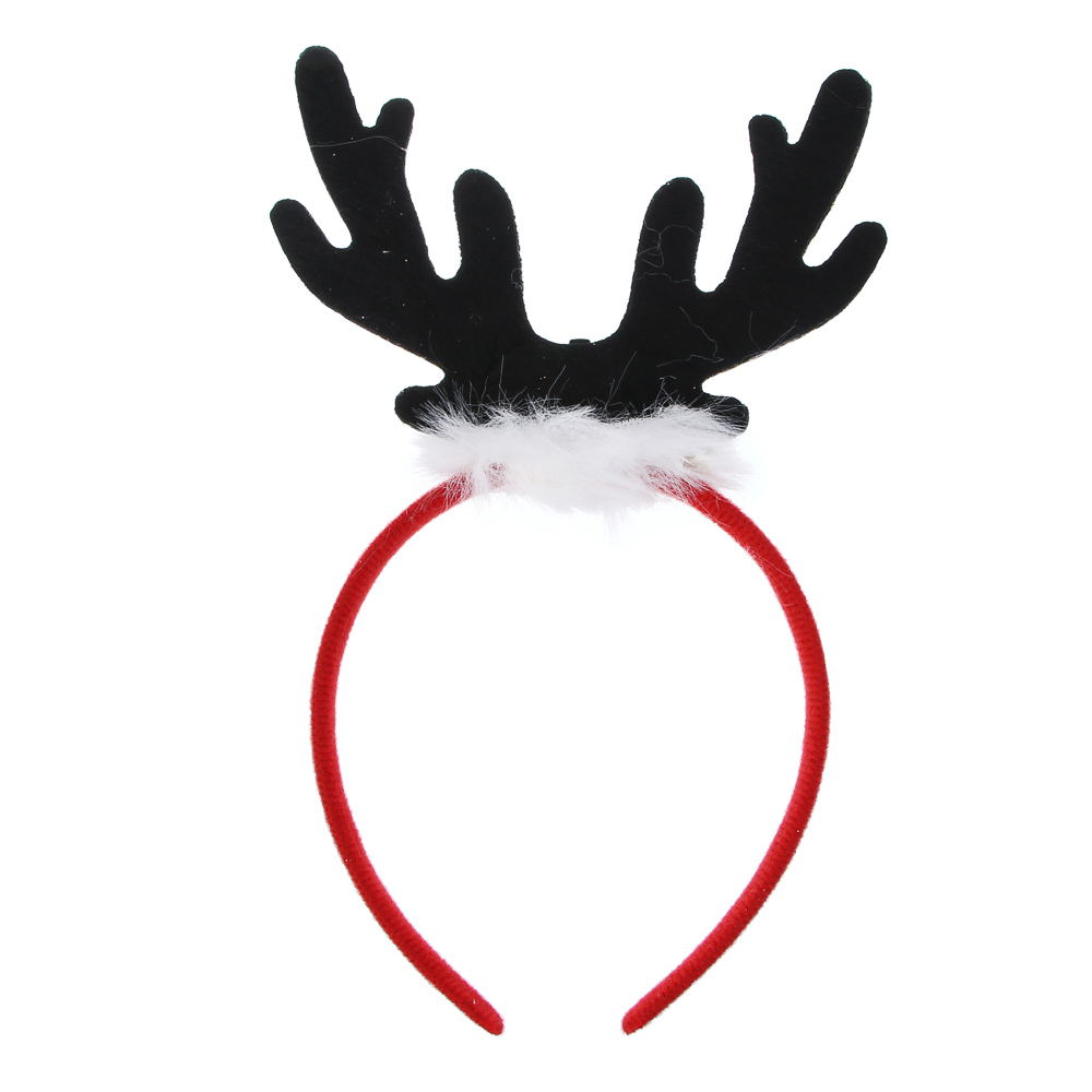 СНОУ БУМ Ободок светящийся с рожками, LED, диаметр 11см, пластик, полиэстер, батарейки, 1реж., 2диз. - #6