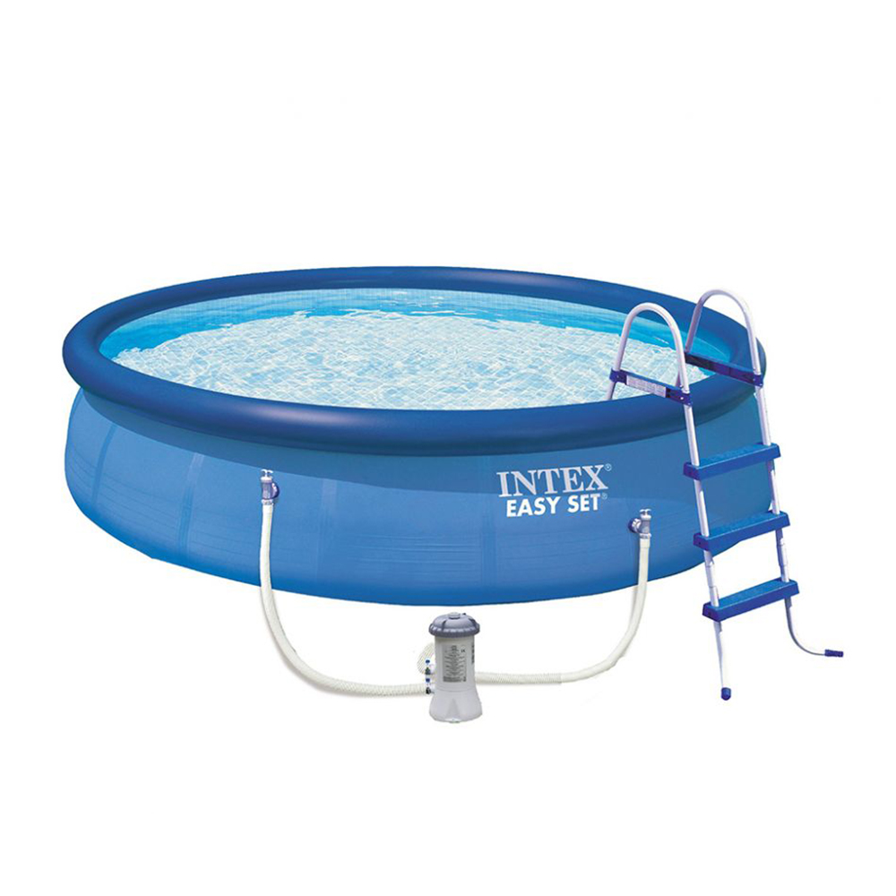 Набор для бассейна: фильтр-насос, лестница, подложка, тент, 457х107 см, INTEX Easy Set, 26166 - #1