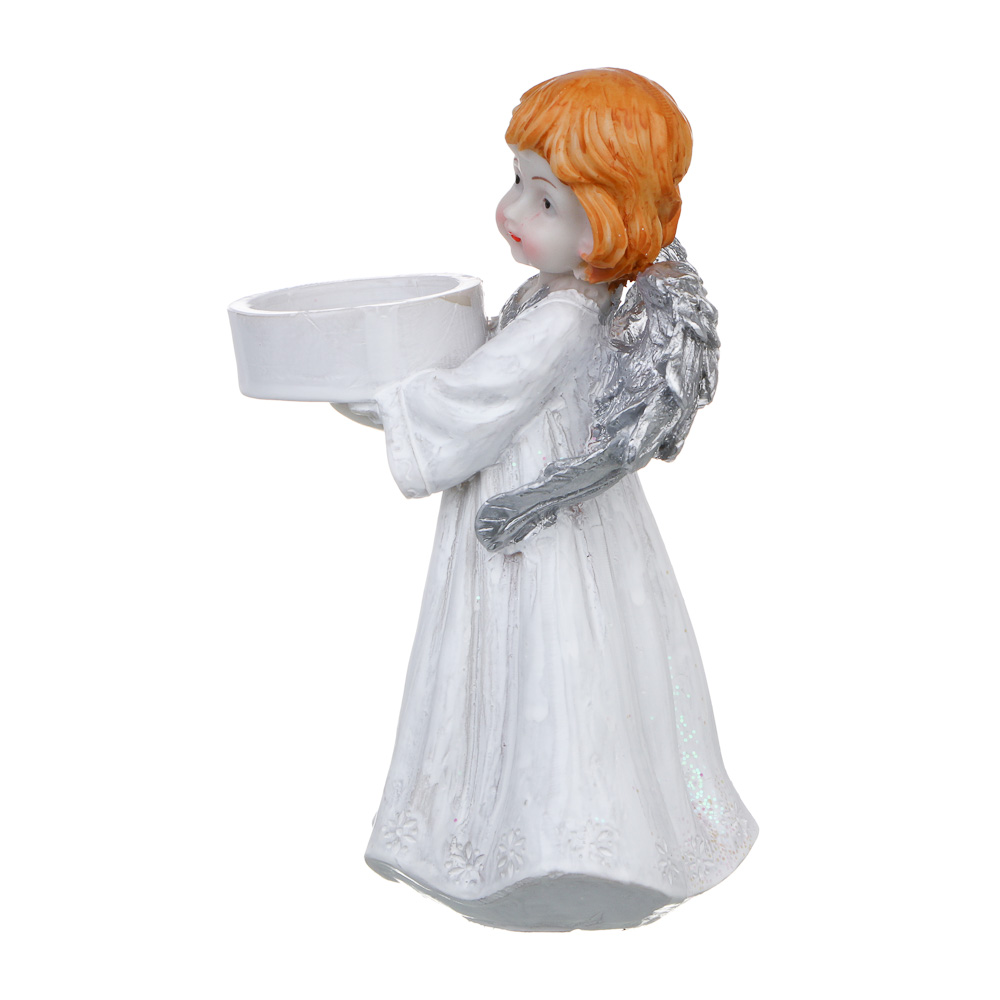 СНОУ БУМ Фигурка "Ангел" с подсвечником, 8-9x8x15см, полистоун, 2 дизайна - #5