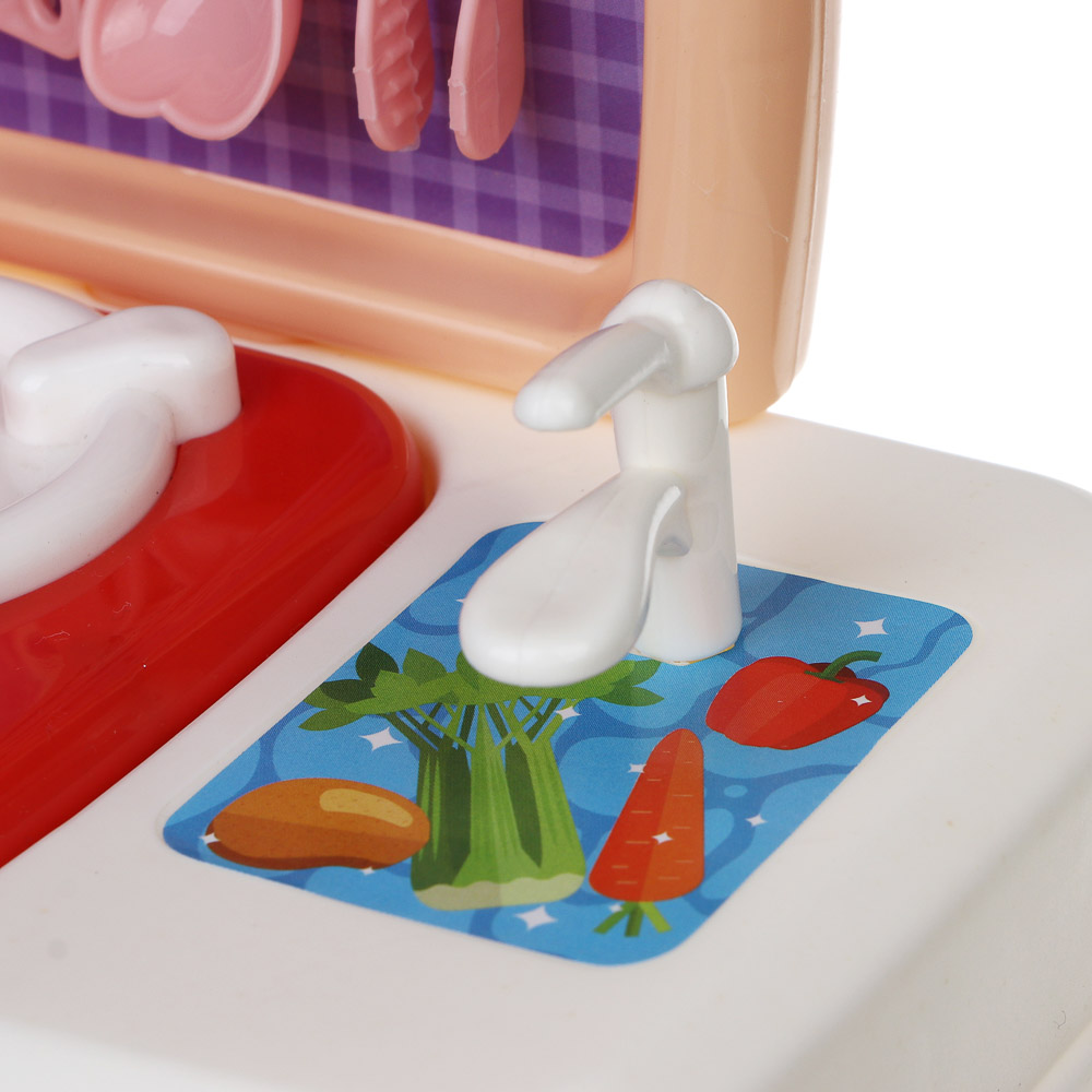 ИГРОЛЕНД Игровой набор Кухня сборная в виде домика, PP, картон, 33х6х26 см, 2 цвета - #11