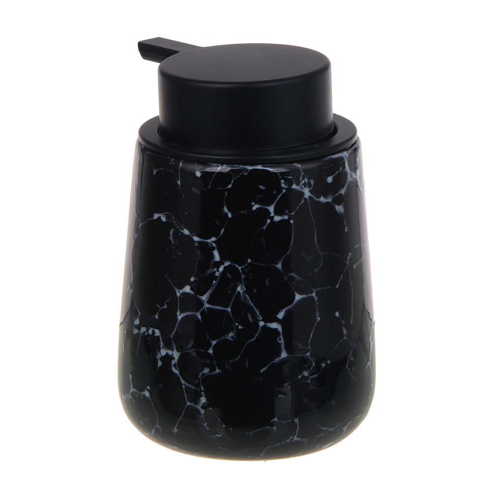 VETTA Дозатор для жидкого мыла, 320 мл, 13x9x9 см, керамика, "Космос", мрамор черный - #4