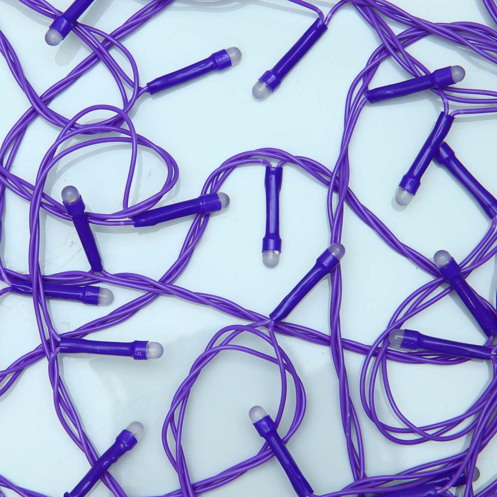 СНОУ БУМ Гирлянда эл. вьюн 10м, 100LED, сиреневый, 8 режимов, ПВХ сиреневый, 220В - #11