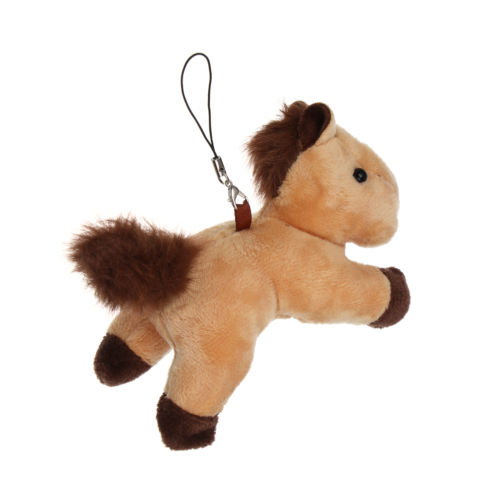 СНОУ БУМ Мягкий сувенир лошадка на шнурке 9,5 см, полиэстер - #3