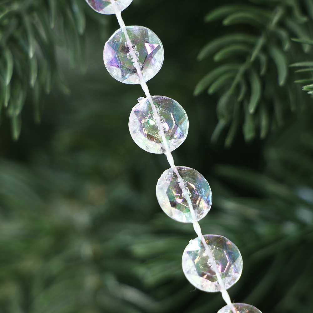 СНОУ БУМ Бусы декоративные 1x270 см, прозрачный, 26-569 - #8