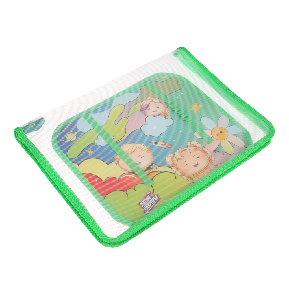 BY Русские Супергерои Папка для труда А4, пластик, молния вокруг, откидная планка, 33х2,5х23 cм - #2