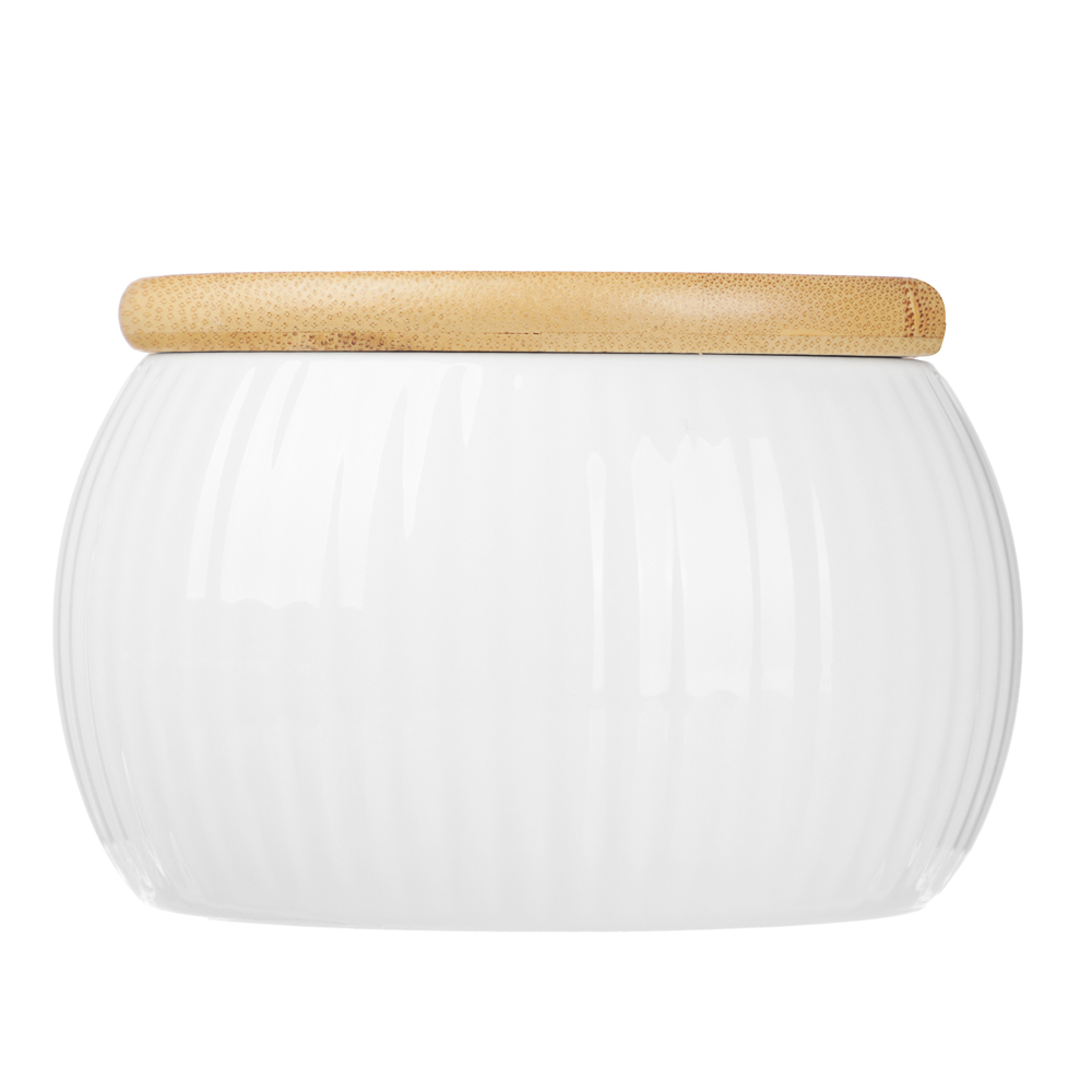 Сахарница тм MILLIMI, 300мл, фарфор, бамбук - #2