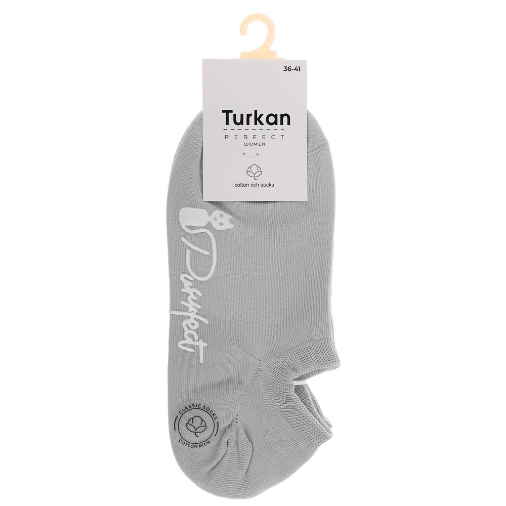 Носки женские укороченные, тм Turkan, р. 36-41, 90%хлопок, 8% п/а, 2%лайкра, цвета в ас-те, 7031 - #5
