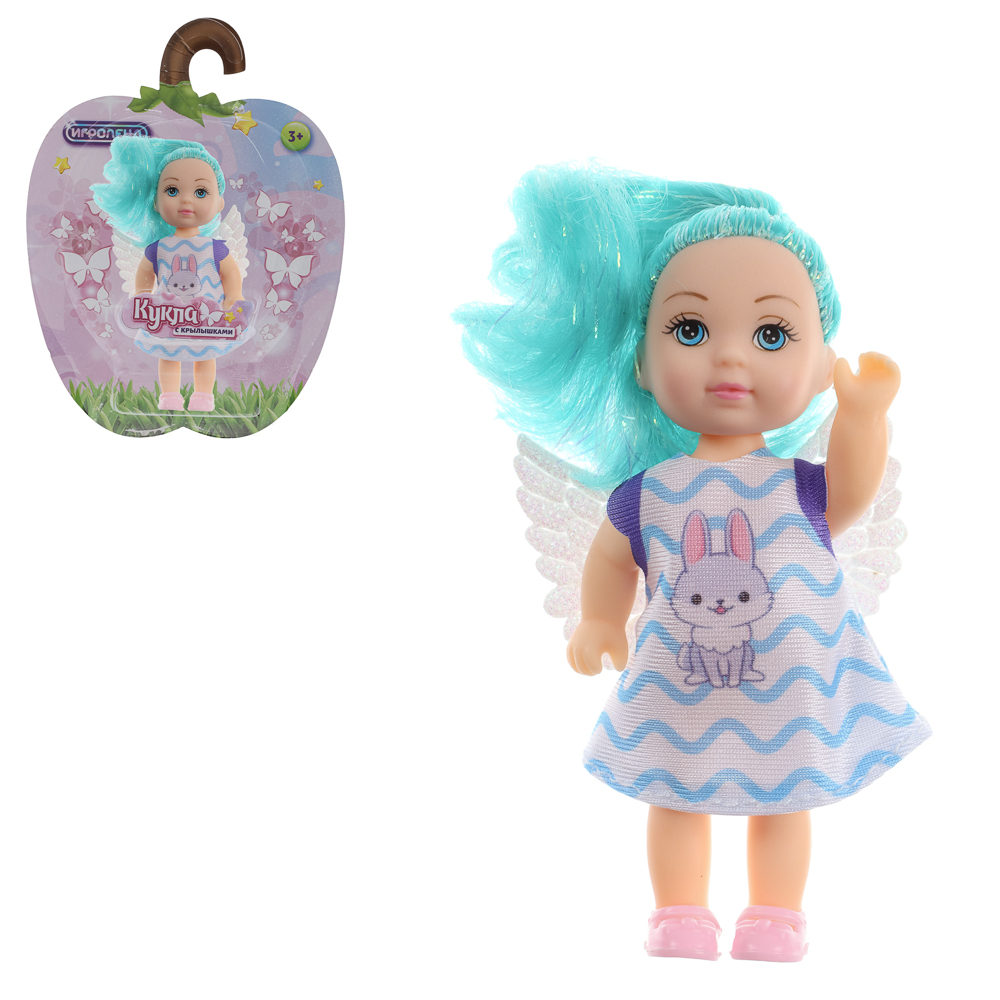 ИГРОЛЕНД Кукла с крылышками и цветн.волосами, 11 см, ABS, PVC, полиэстер, 13,5х4,5х18 см, 6 дизайнов - #2