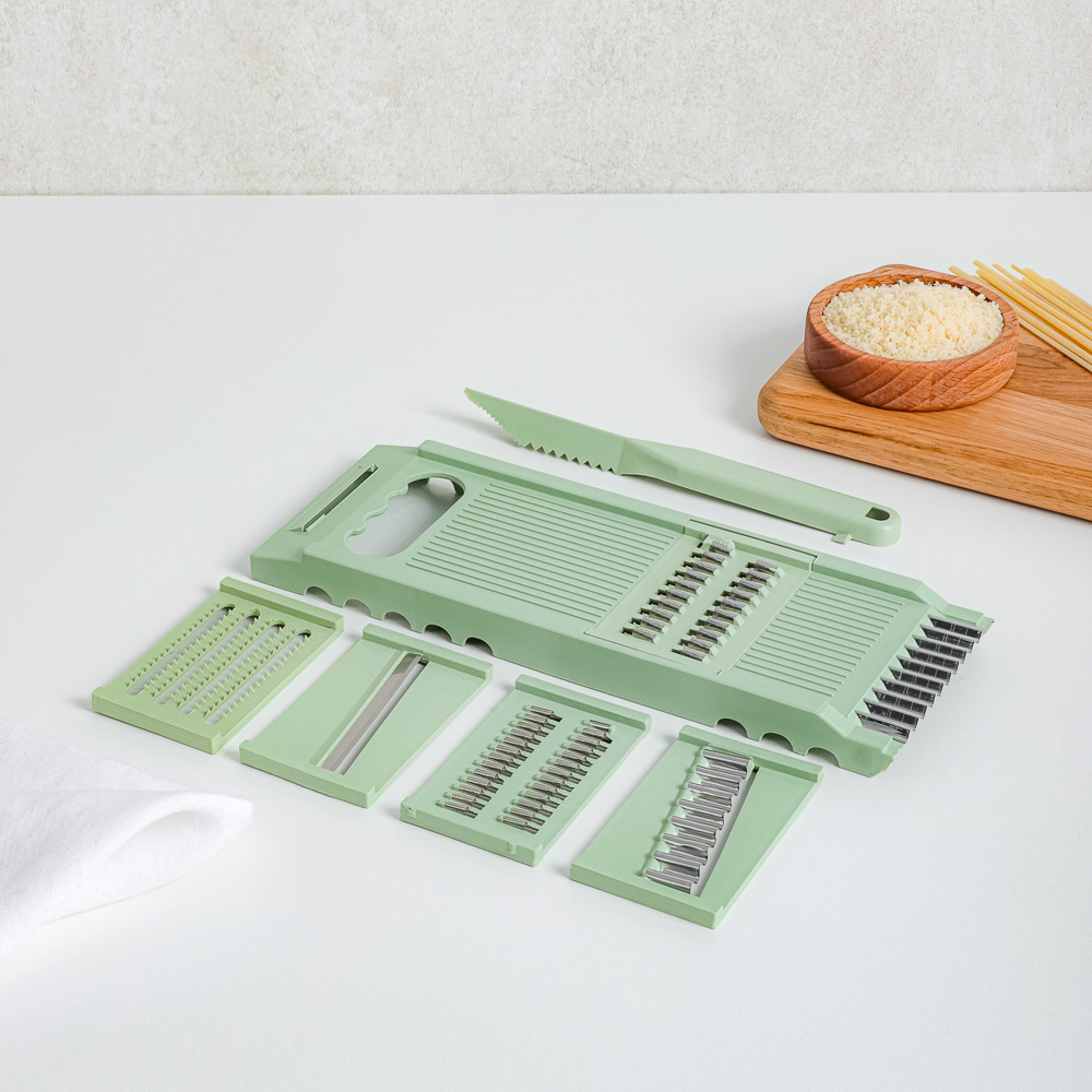 VETTA Терка многофункциональная со сменными лезвиями 25х8,5х2см, нерж.сталь, полипропилен, 7 пр - #9