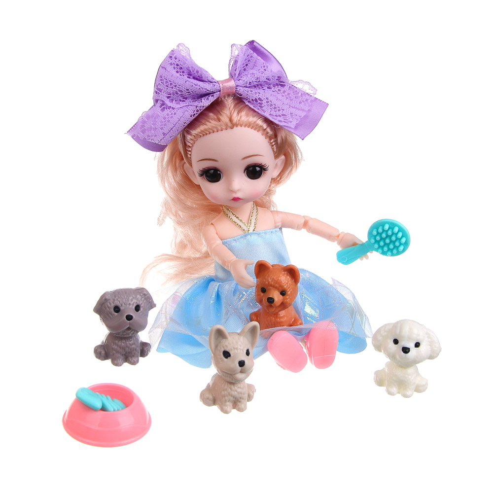 ИГРОЛЕНД Кукла 15 см с акс. и питомцами, PVC, PP, ABS, 45х8х24 см - #9