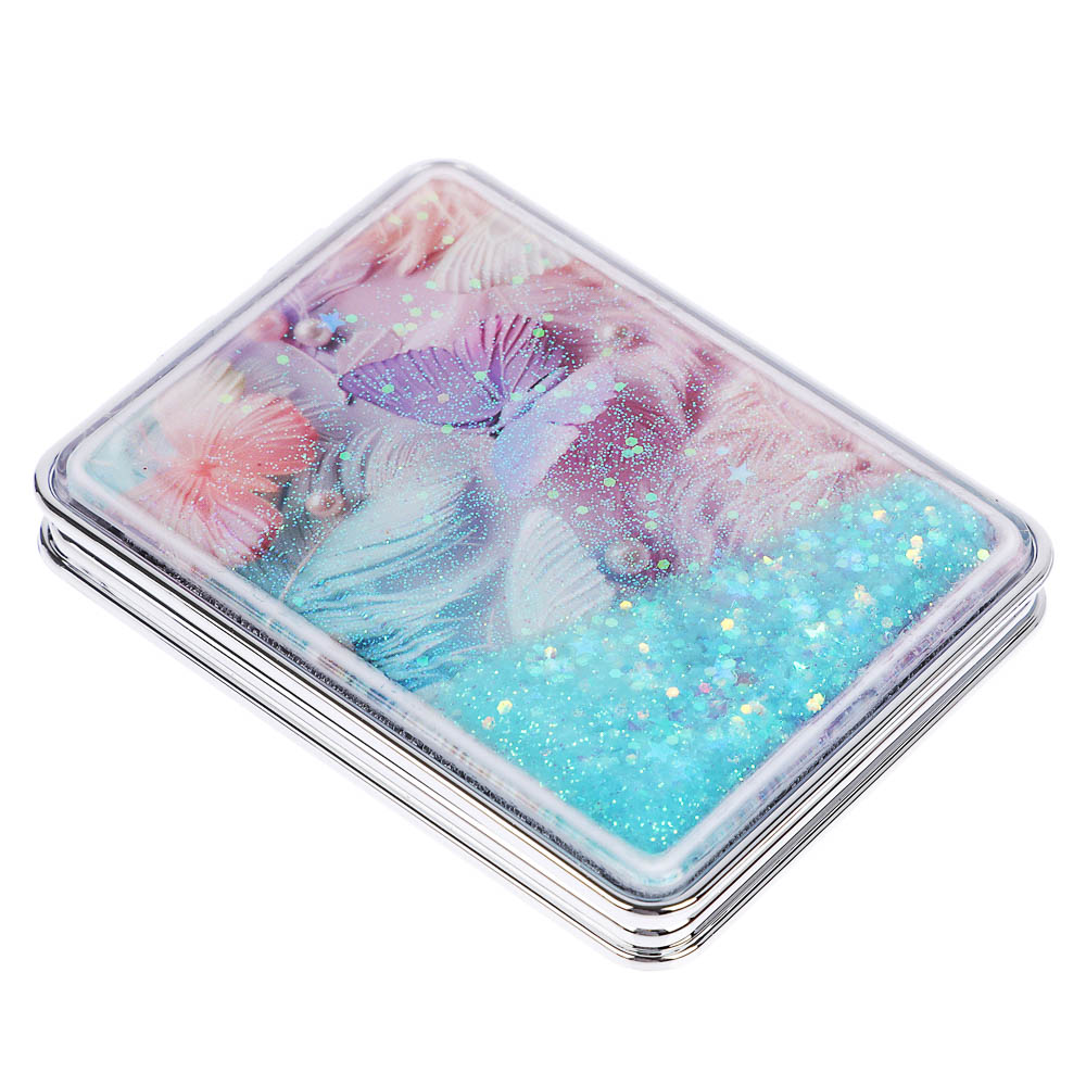 ЮНИLOOK Зеркало карманное, пластик, стекло, 8х5,8см, 6-12 дизайнов - #14