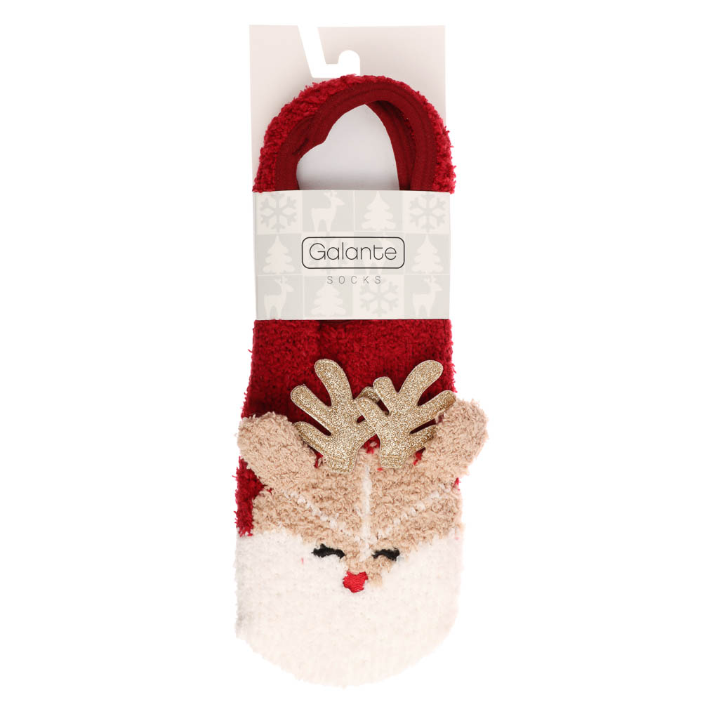 GALANTE Носки-антизаносы новогодние, р.23-25, 100% полиэстер, разноцветные - #5