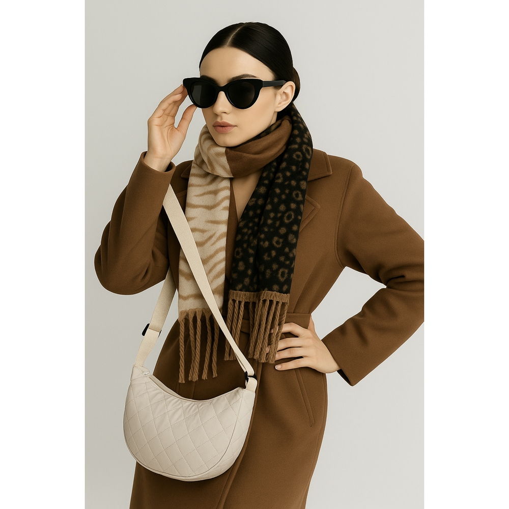 Сумка стеганая на молнии с длинным ремнем тм ЮL Фридом, полиэстер, 34х21х12 см, 3 цвета - #7