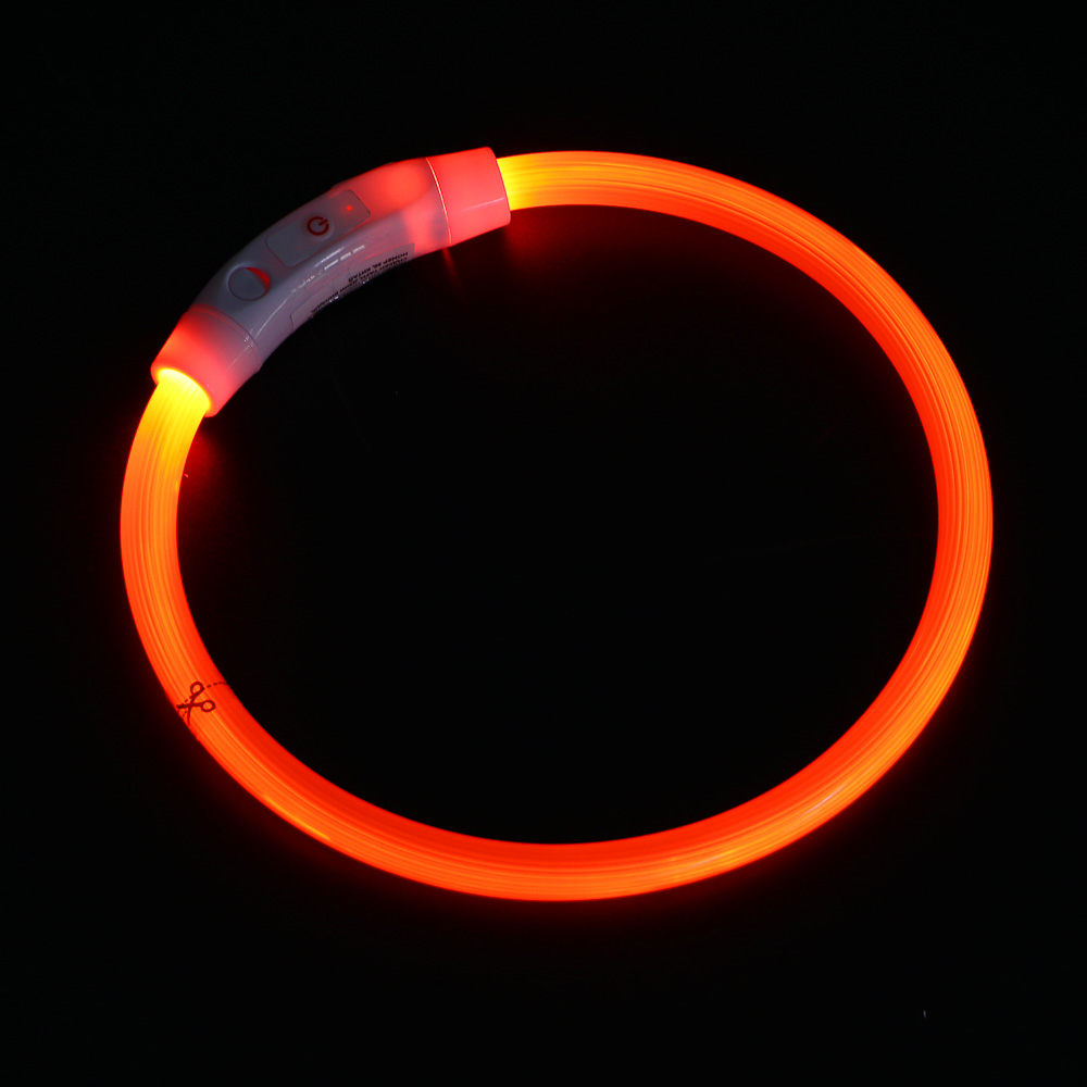 VETTA Ошейник светящийся с USB зарядкой, поливинилхлорид, ABS пластик, 52,5 см - #2