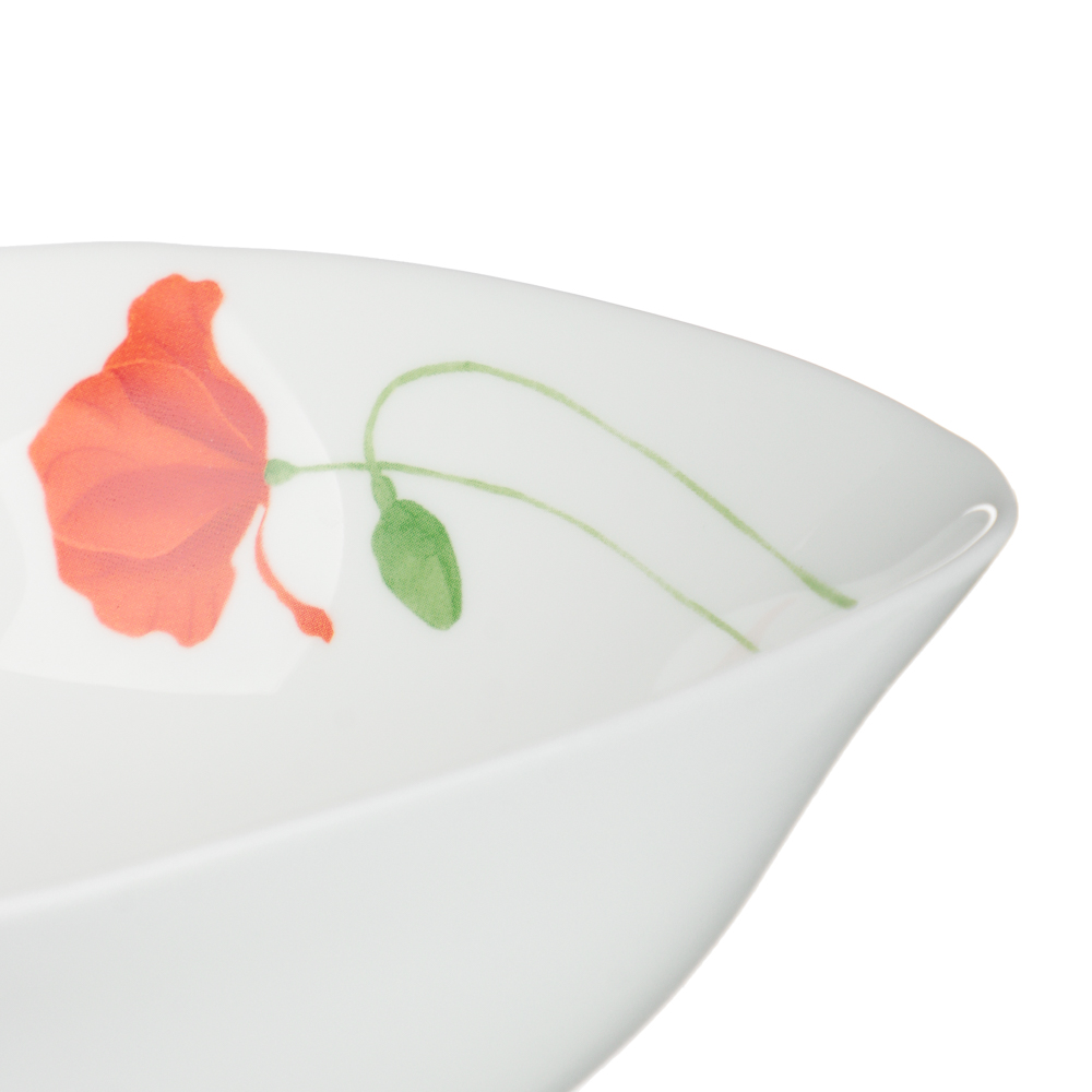 MILLIMI Маки Салатник, опаловое стекло, 480мл, 16.5х5.5см, квадратная форма - #2