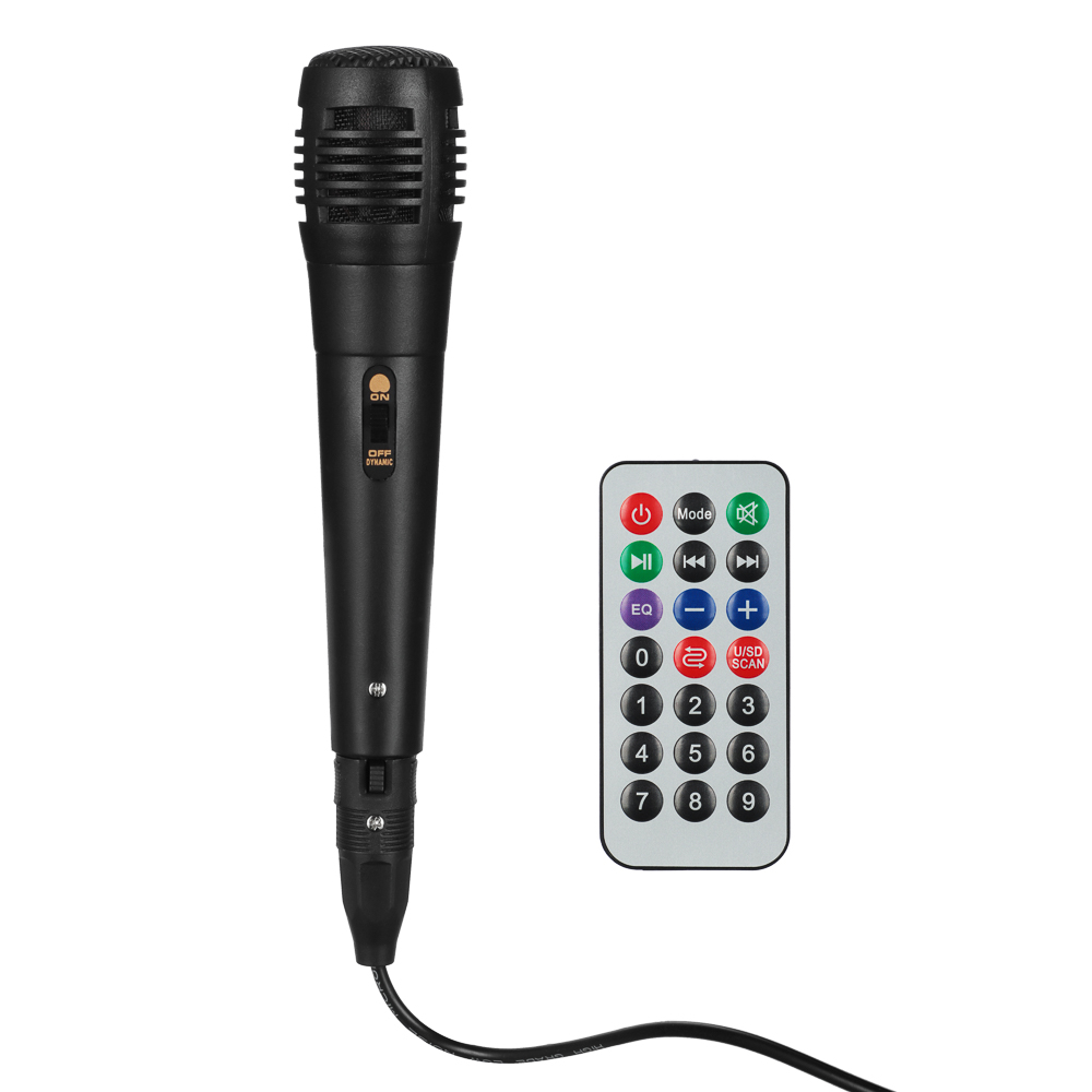 Колонка беспроводная FORZA 20Вт,светомузыка,3600мАч,пульт,микрофон,FM,microSD,USB,ВШГ 61x25x25см - #7