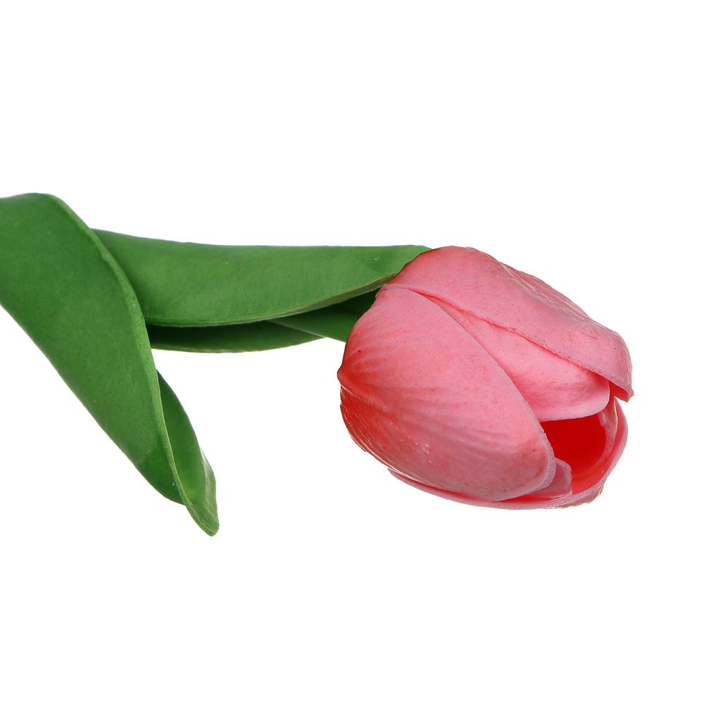 LADECOR Цветок искусственный тюльпан, 32 см, PU, пластик, железная проволока, 4 цвета - #3