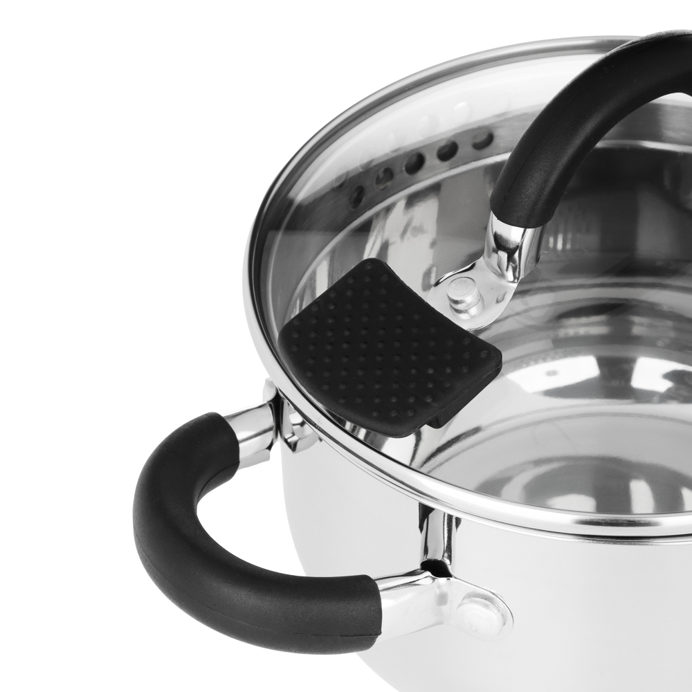 SATOSHI Арбон Кастрюля 16х9,5см, 1,8л, со стекл. крышкой, индукция - #4