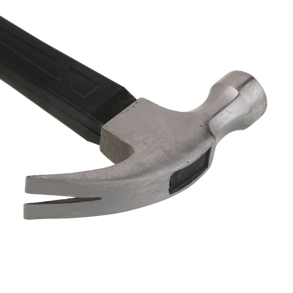 ЕРМАК Молоток гвоздодер кованный, боёк 0,5кг, фиберглассовая ручка с обрезиненной рукояткой TPR - #4