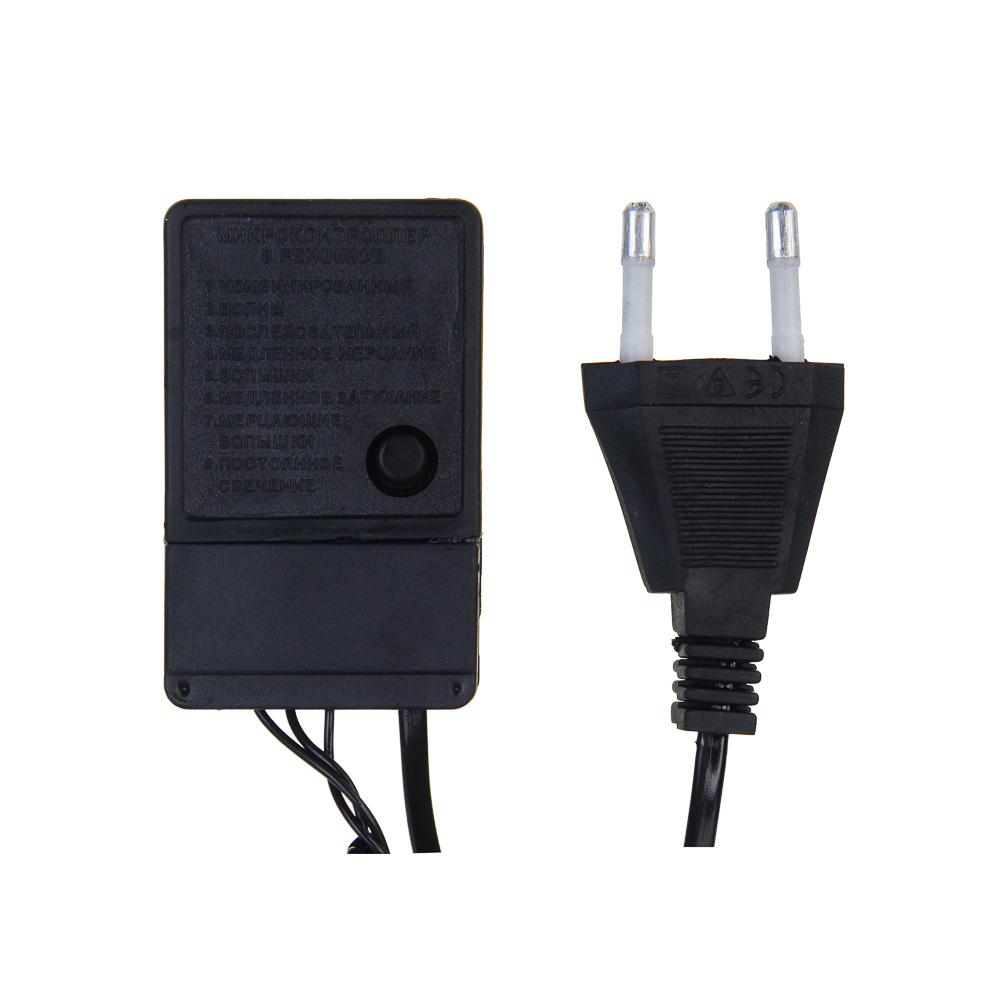 СНОУ БУМ Гирлянда эл. вьюн 10м, 100LED, синий, 8 режимов, ПВХ черный, 220В - #4