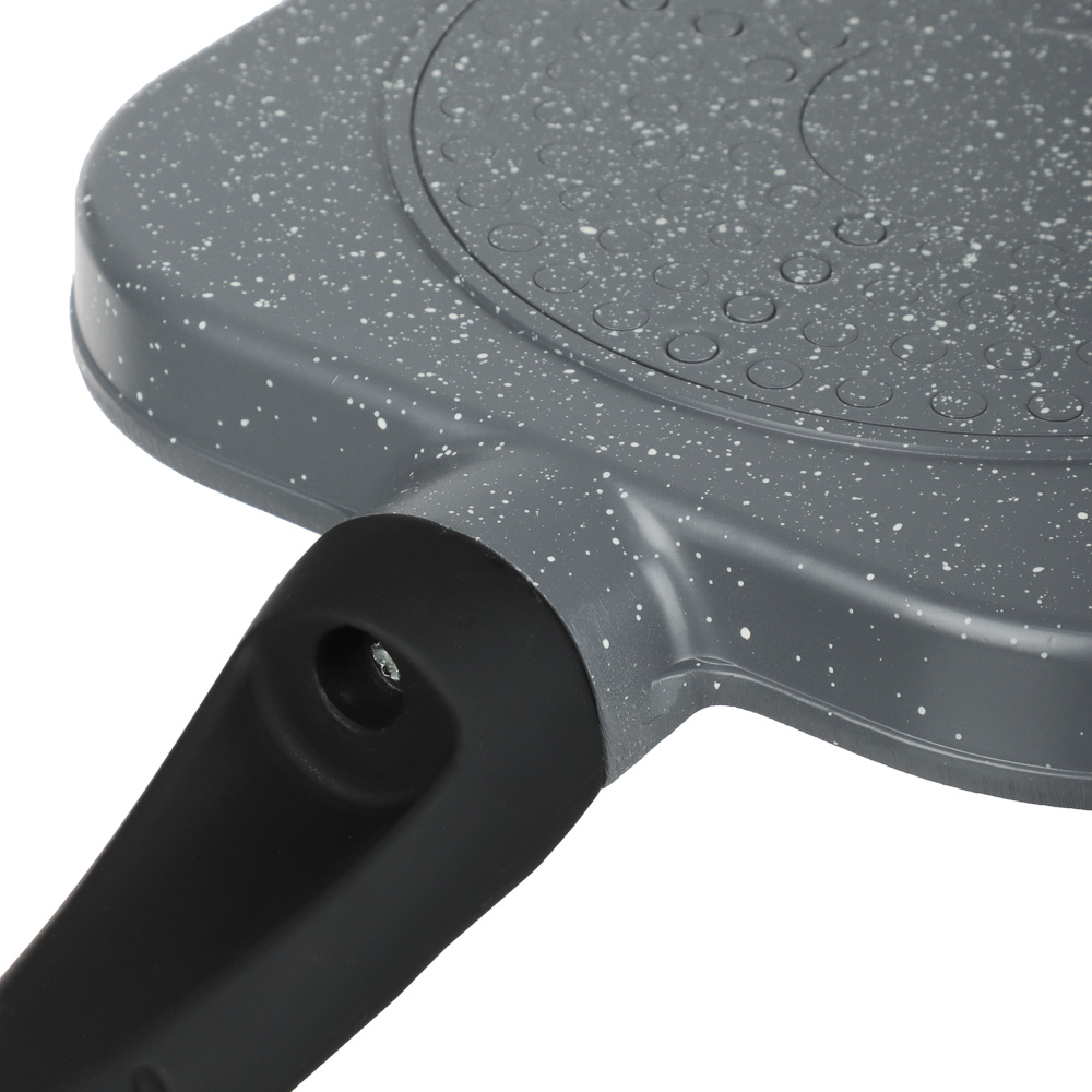 Сковорода литая тм SATOSHI 4 секции, 18см, антипригарное покрытие мрамор, индукция - #10