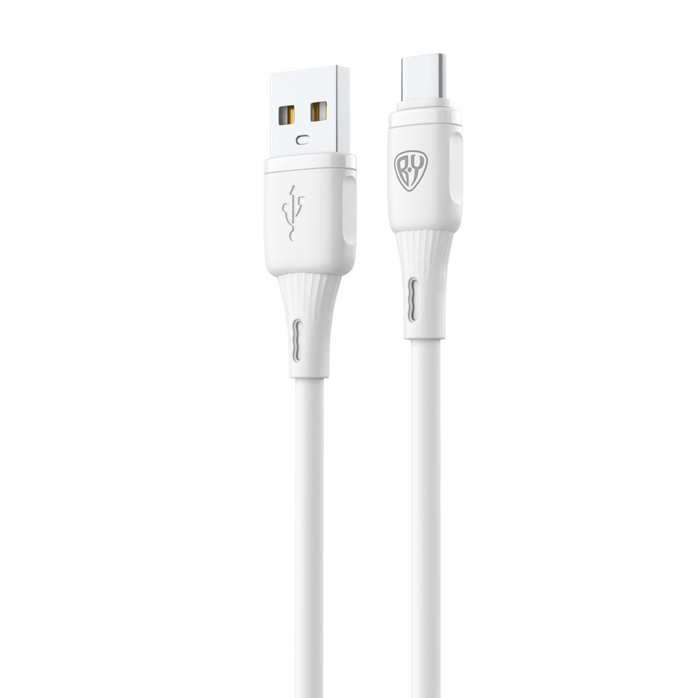 Кабель для зарядки USB(A)-Type C BY Twist, 36Вт, 1 м, 3A, гибкий силикон, белый - #3