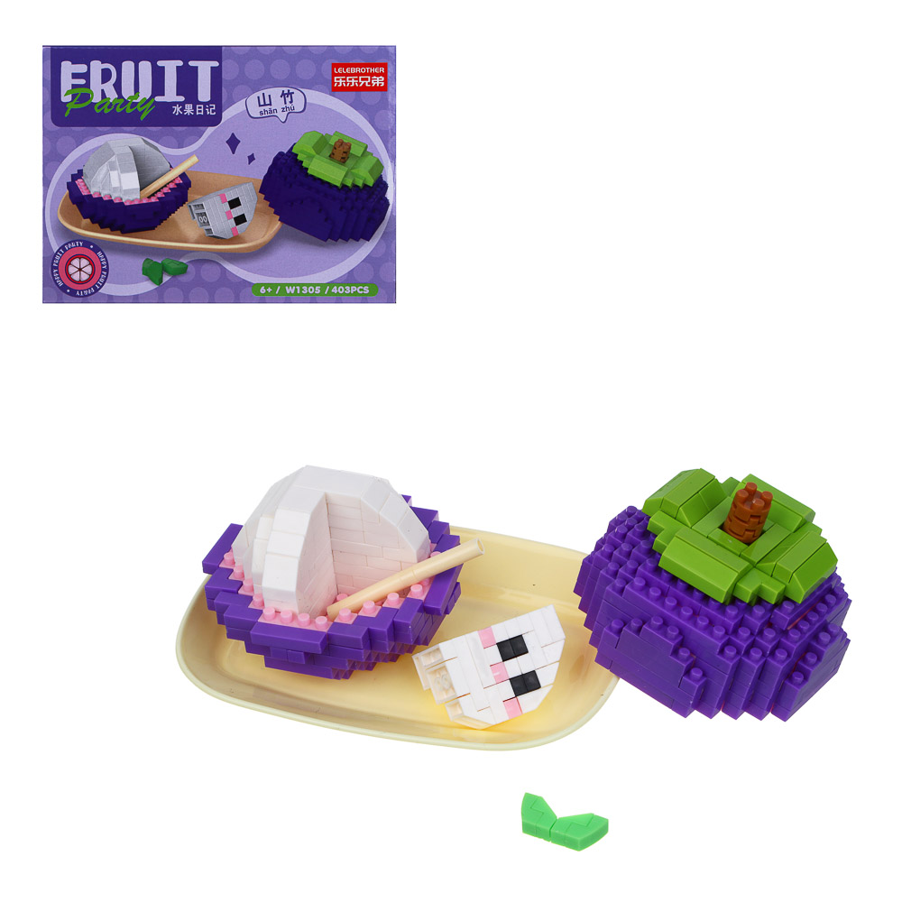 Конструктор мини 3D "Фруктики", ABS, 16х4,5х11,5см, 6 видов - #1