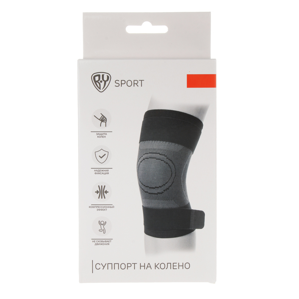 Суппорт на колено, тм BY SPORT, 28х16см, полиэфирное волокно 50%, полиэстер 35%, латекс 15% - #7