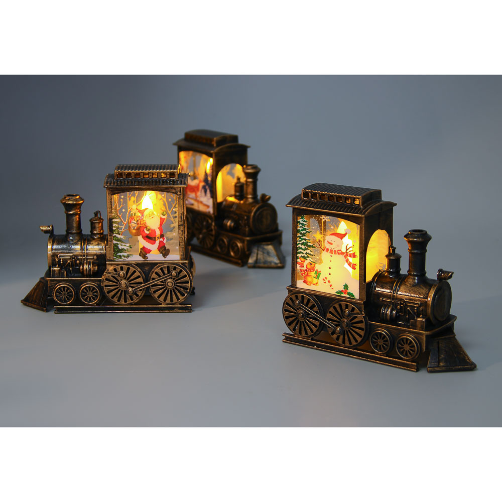 СНОУ БУМ Светильник декор. LED в виде паровоза, 13,4x5х11см, PP, 3хAG13, 1 режим, 3 дизайна - #6